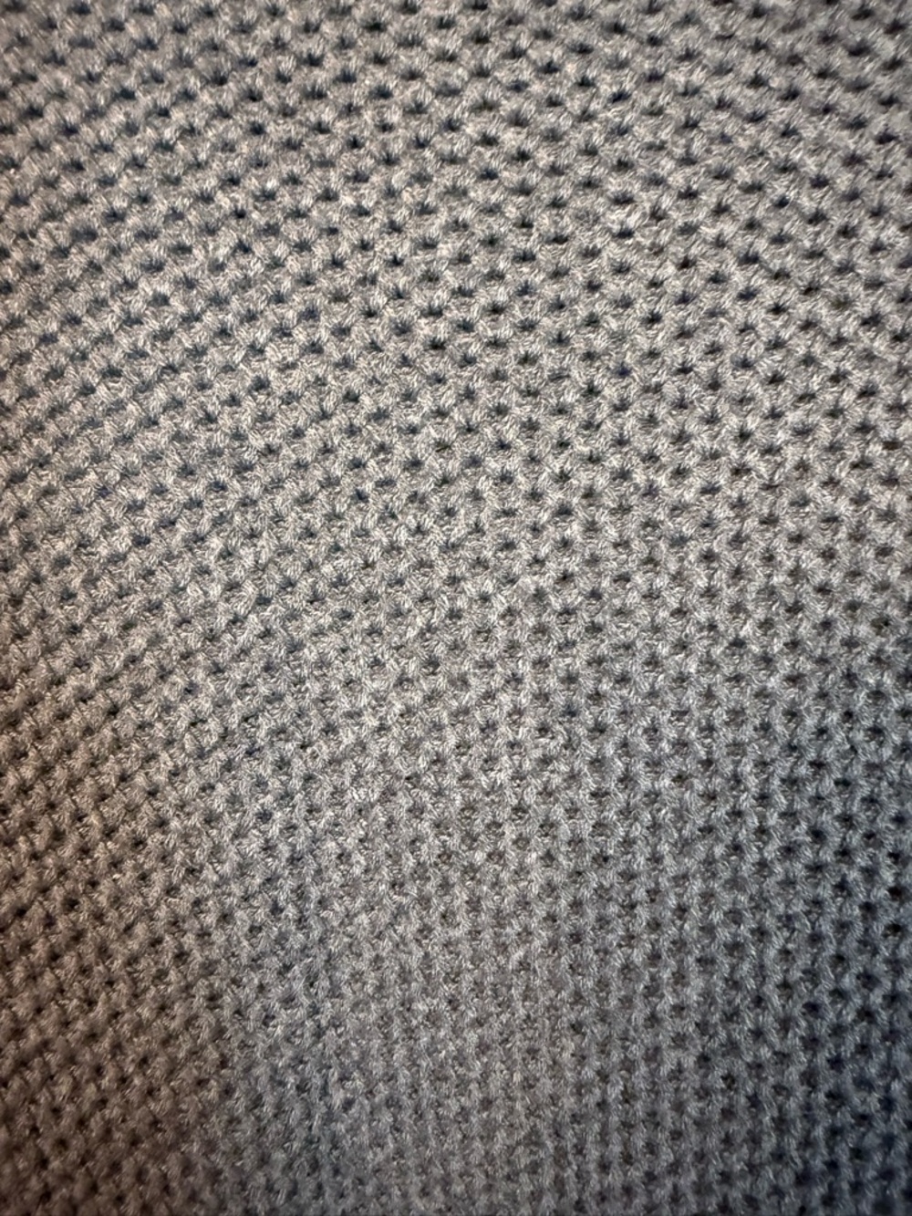 Lunya Cozy Cotton Silk Henley Sweater Gray Waffle Knit Oversized L XL NWOT - Picture 6 of 8